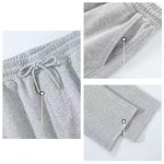 Men's Knit Cargo Pants - White Oversized Straight-Leg Trousers - Image 2