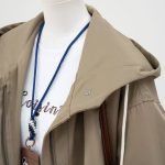 Women's Trench Coat with Hood - Khaki Oversized Utility Style for Petite - Image 3