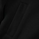 Men's Color Block Zip-Up Hoodie - Black Oversized Casual Jacket - Image 2