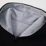 Men's Color Block Zip-Up Hoodie - Black Oversized Casual Jacket - Image 3